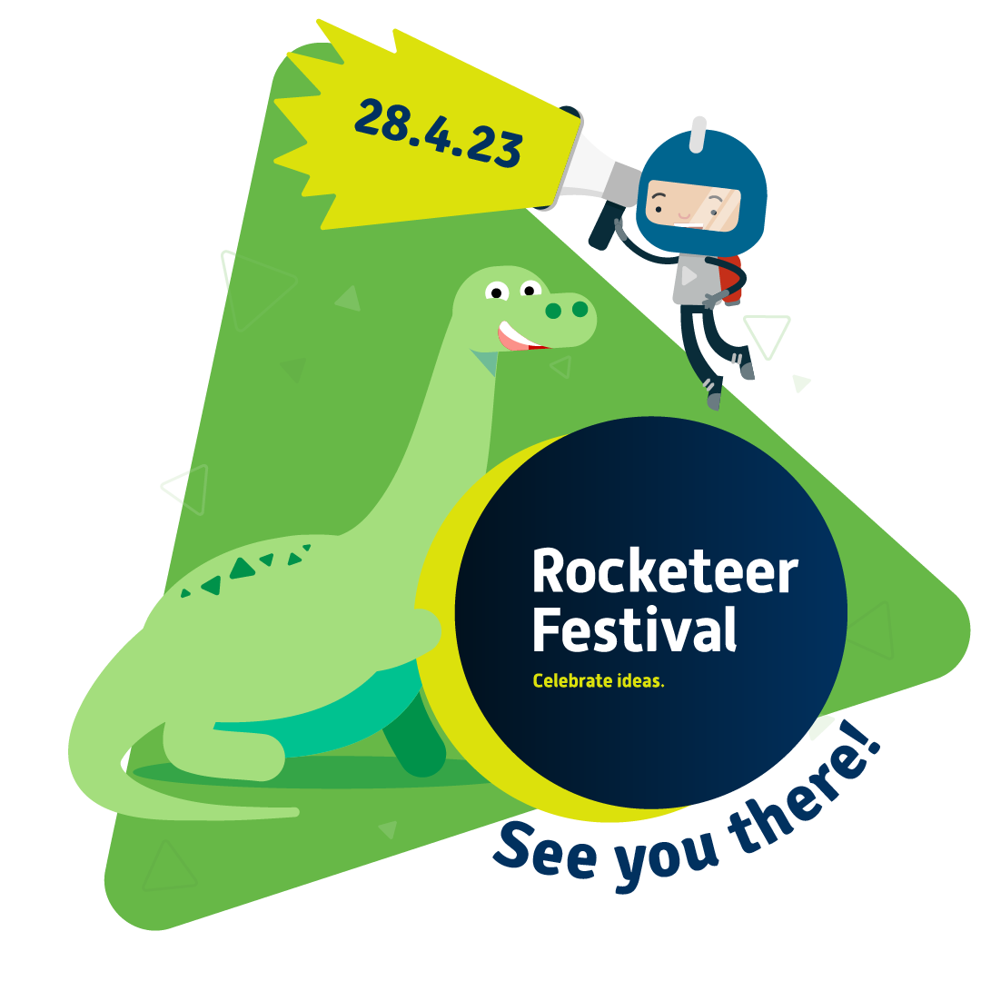 Sticker zum Rocketeer Festival.